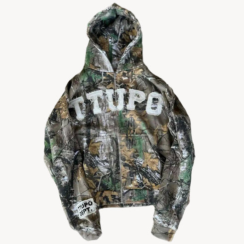 Y2K Camo Patchwork Hoodie – Oversized Harajuku Streetwear
